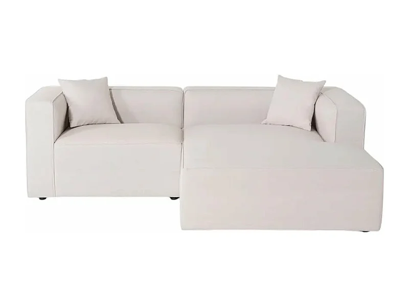Divano angolare modulare a 3 posti chaise longue tessuto Ontano
