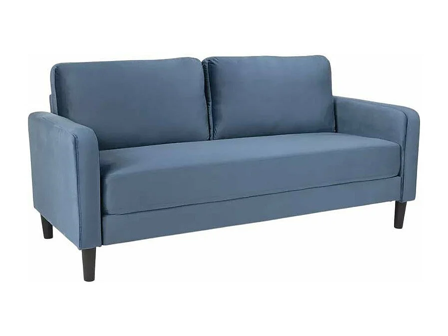 Modernes Design 3-Sitzer Sofa für Wohnzimmer in Portland Stoff - Blau