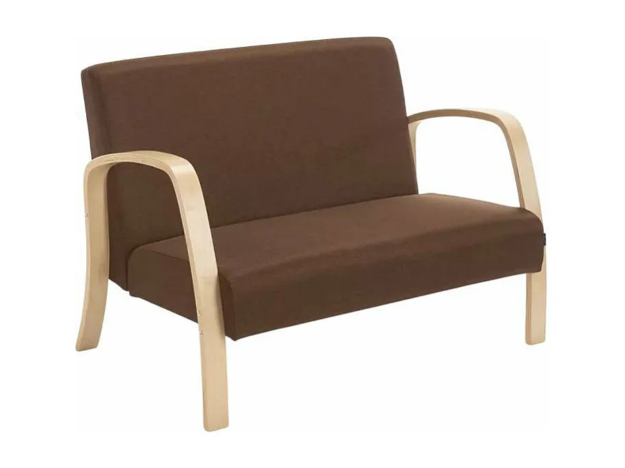 Holz- und Stoffsofa für Wohnzimmer, Warteräume und Ateliers Design Esbjerg - Braun