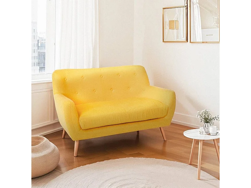 Divano 2 posti in tessuto stile scandinavo confortevole moderno Gelso