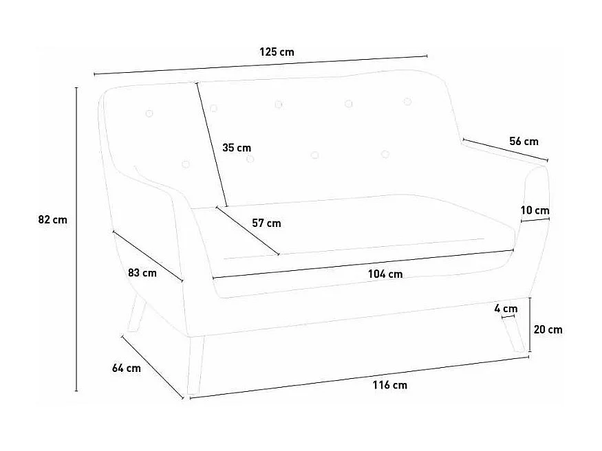 Juego de sofás 2 sillones diseño escandinavo y sofá 2 plazas madera tejido Cleis - Azul Marino