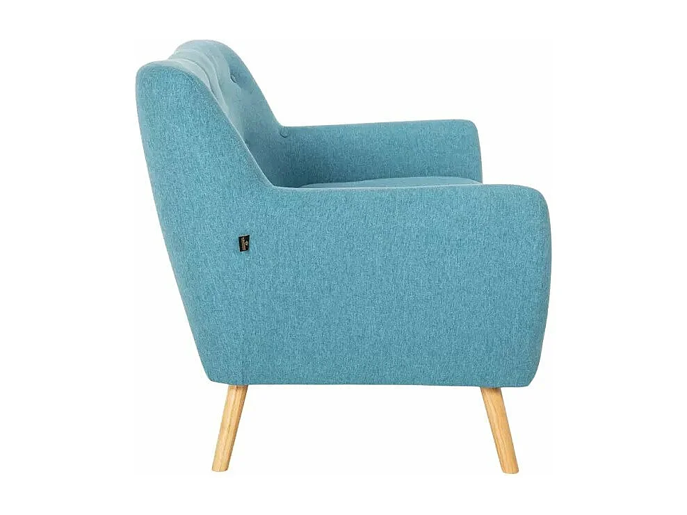 Canapé 2 places en tissu style scandinave confortable moderne Irvine - Bleu