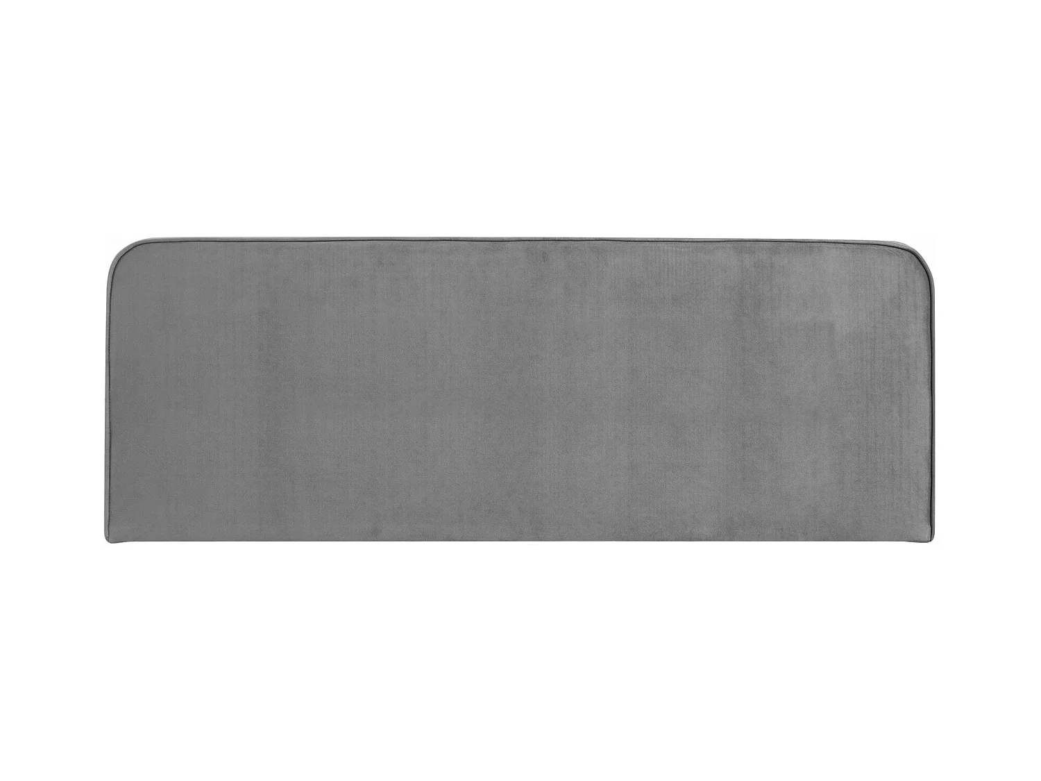 Tête de lit NOVARE 160, En tissu rembourré, Fixation murale Design arrondi moderne, Pour lit 160 cm ou moins, Gris