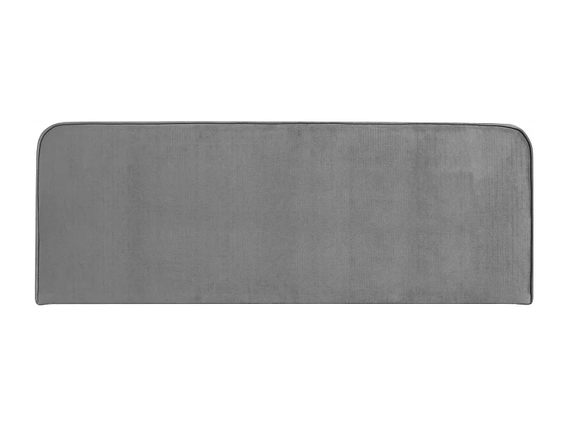 Tête de lit NOVARE 160, En tissu rembourré, Fixation murale Design arrondi moderne, Pour lit 160 cm ou moins, Gris