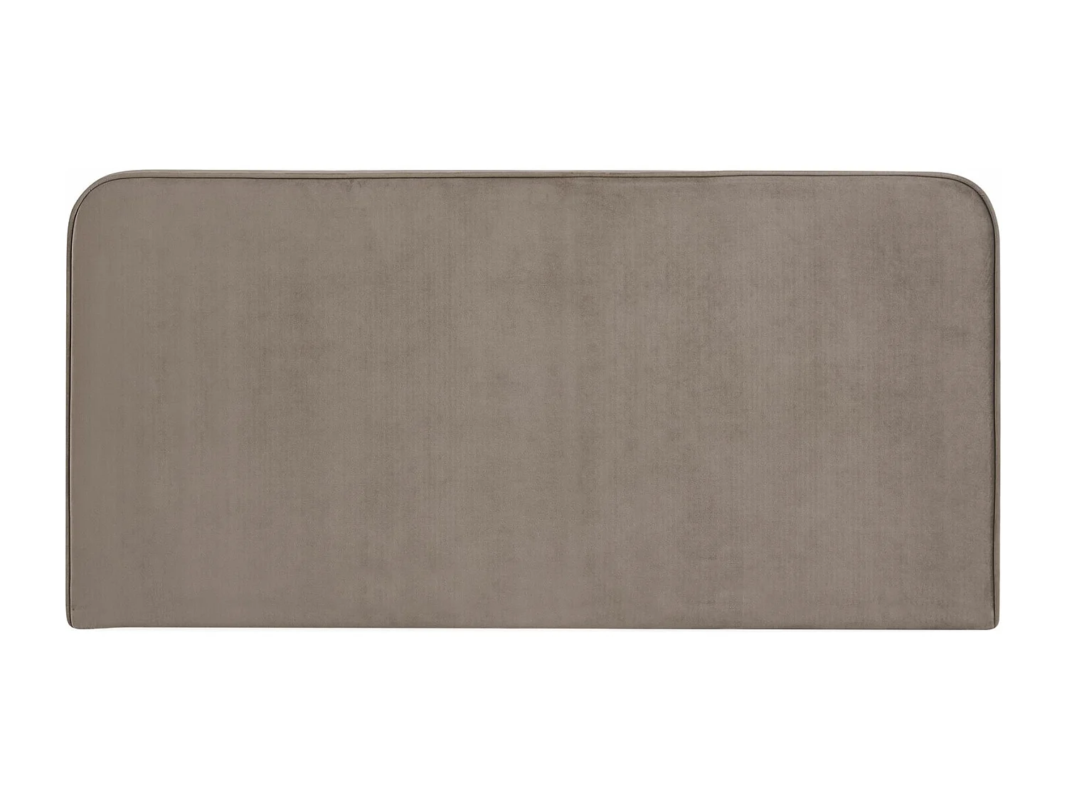 Tête de lit PILOV 140, En tissu rembourré, Fixation murale Design arrondi moderne, Pour lit 140 cm ou moins, Grège