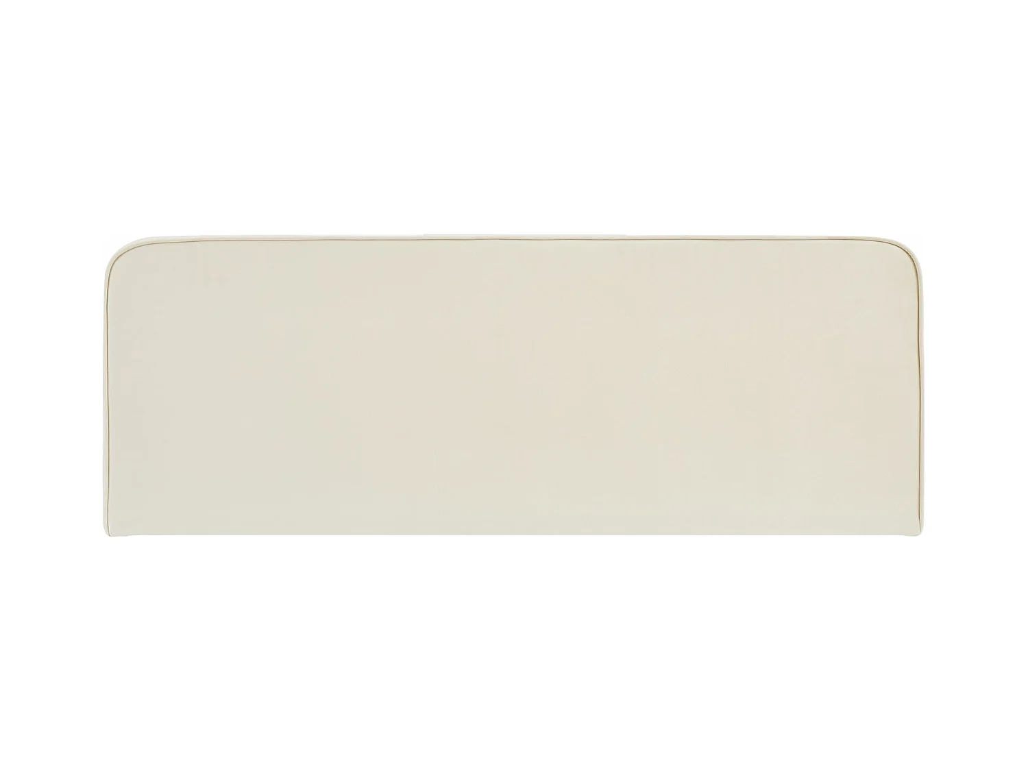 Tête de lit NOVARE 160, En tissu rembourré, Fixation murale Design arrondi moderne, Pour lit 160 cm ou moins, Blanc crème