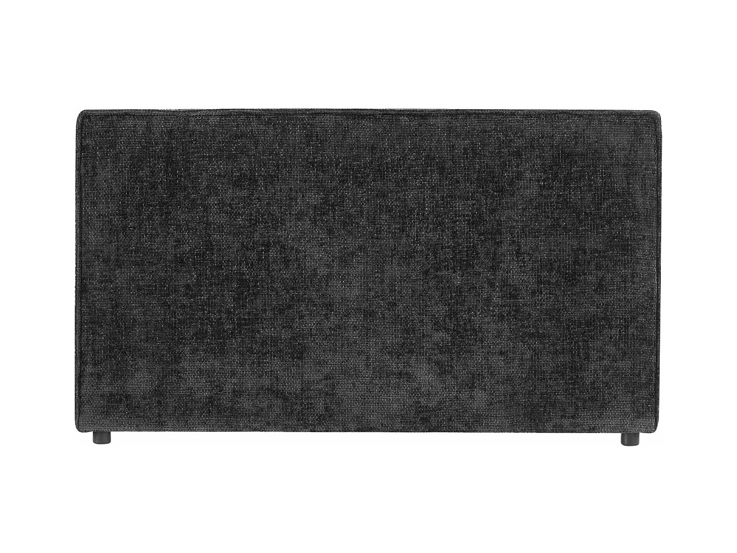 Tête de lit LORETTE 120 rembourrée, En tissu polyester pour lit 120 cm, Sur pieds en plastique, Noir