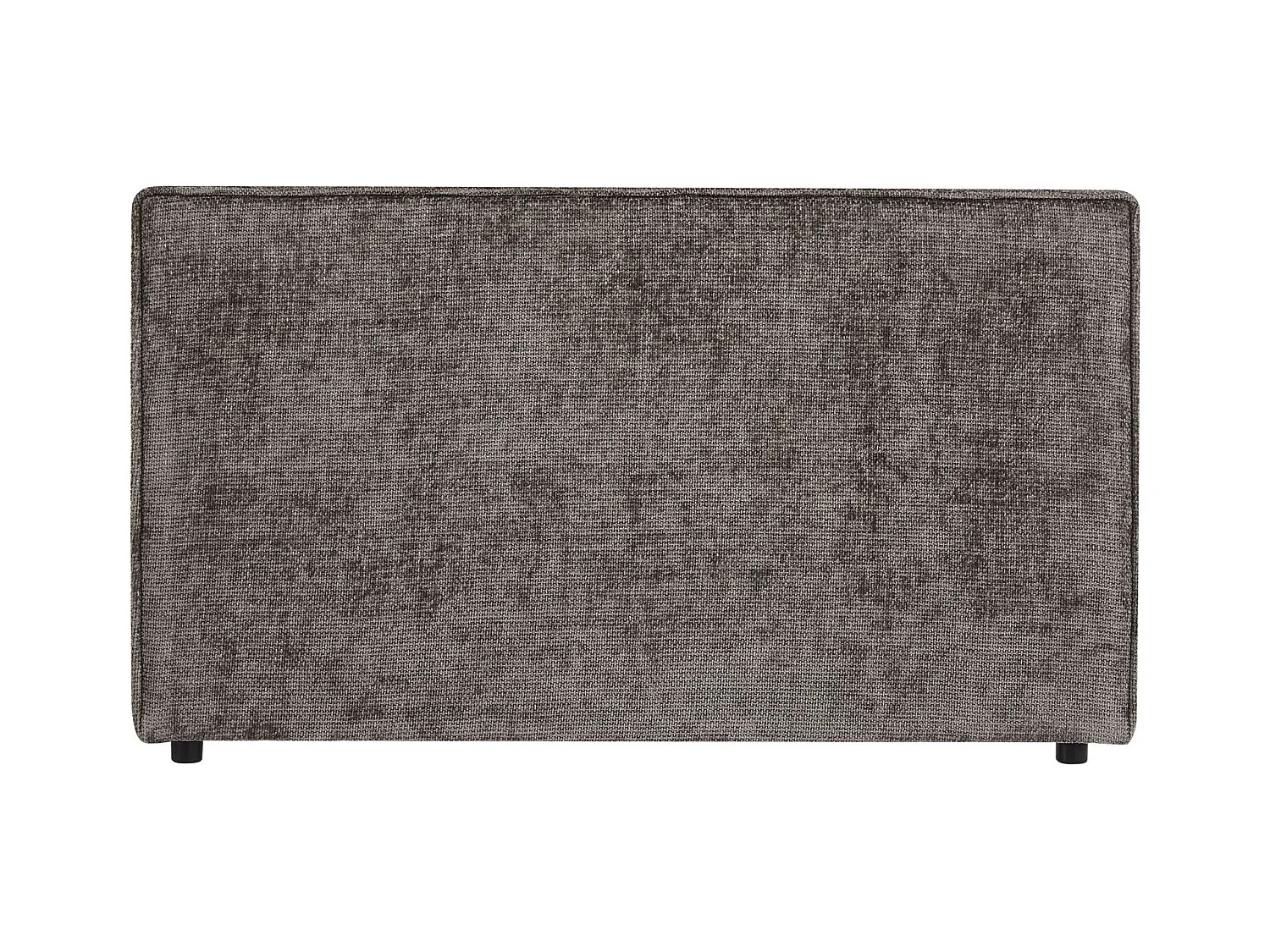 Tête de lit LORETTE 120 rembourrée, En tissu polyester pour lit 120 cm, Sur pieds en plastique, Gris