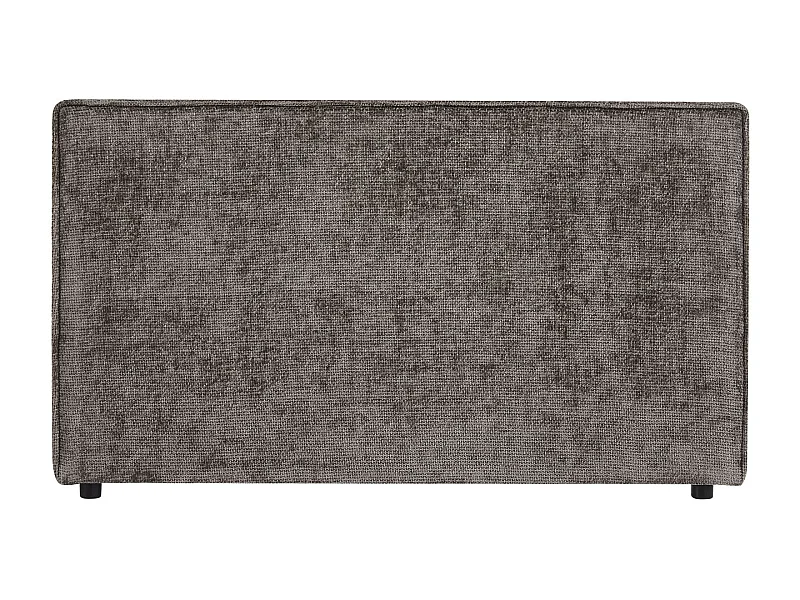 Tête de lit LORETTE 120 rembourrée, En tissu polyester pour lit 120 cm, Sur pieds en plastique, Gris
