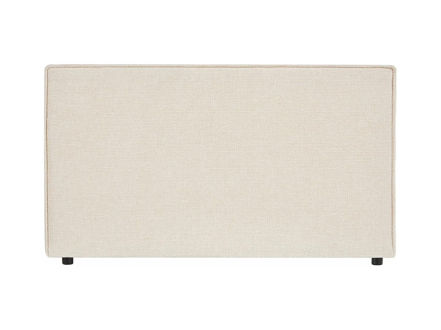 Tête de lit LORETTE 120 rembourrée, En tissu polyester pour lit 120 cm, Sur pieds en plastique, Blanc