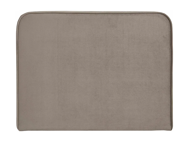 Tête de lit LUNAR 90, En tissu rembourré, Fixation murale Design arrondi moderne, Pour lit 90 cm ou moins, Grège