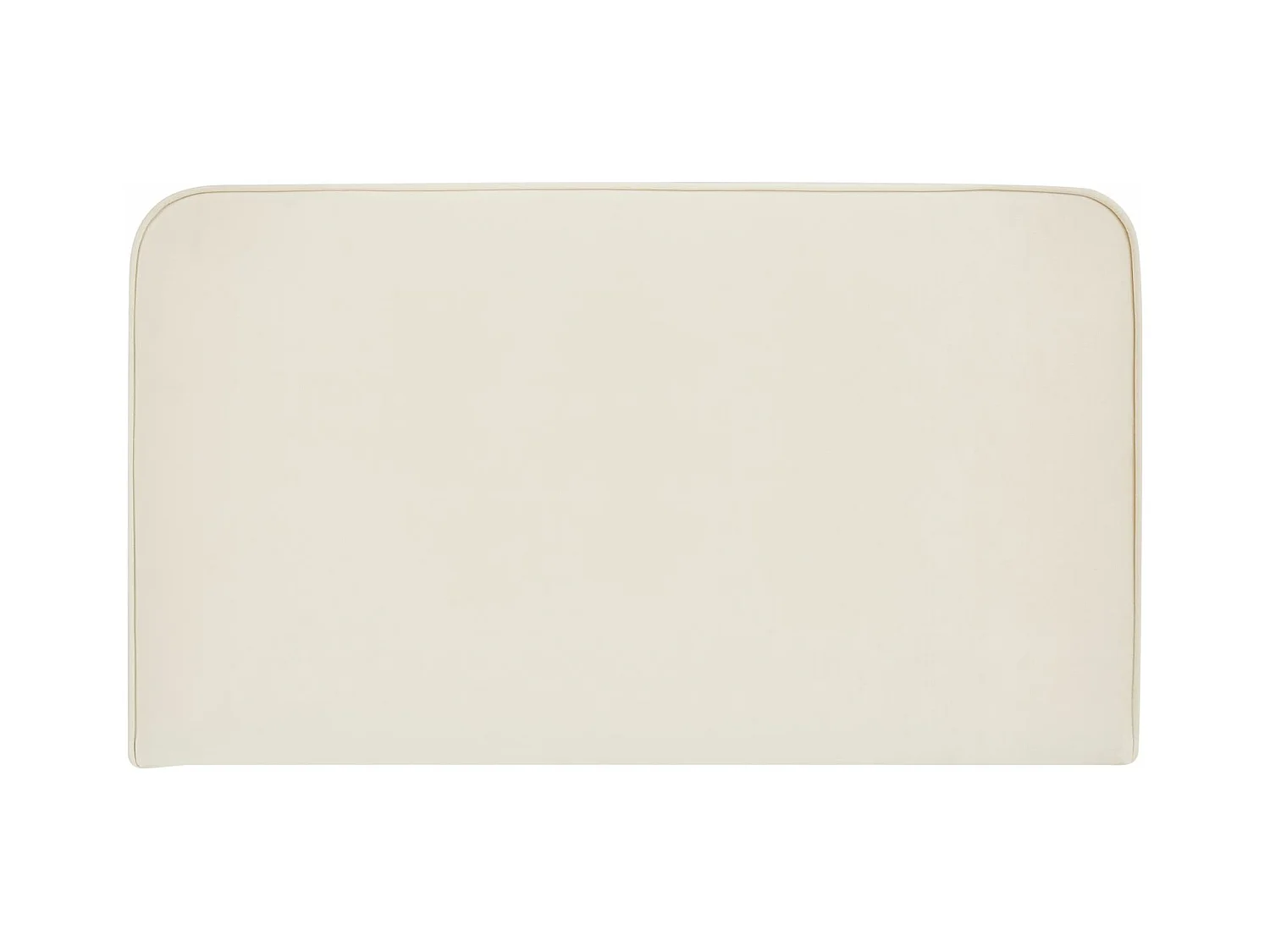 Tête de lit CELIA 120, En tissu rembourré, Fixation murale Design arrondi moderne, Pour lit 120 cm ou moins, Blanc crème