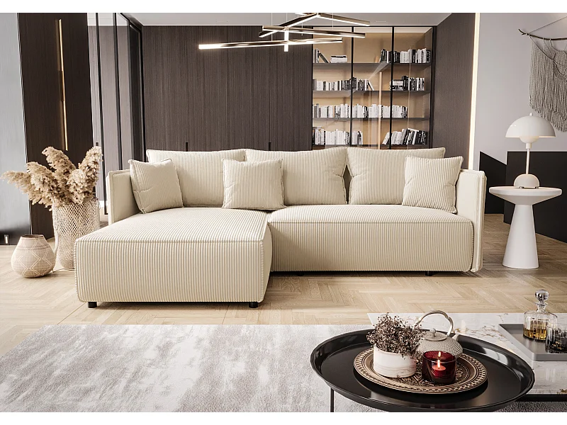 Canapé d'angle avec fonction de couchage MILANO L Poso 105 Gauche