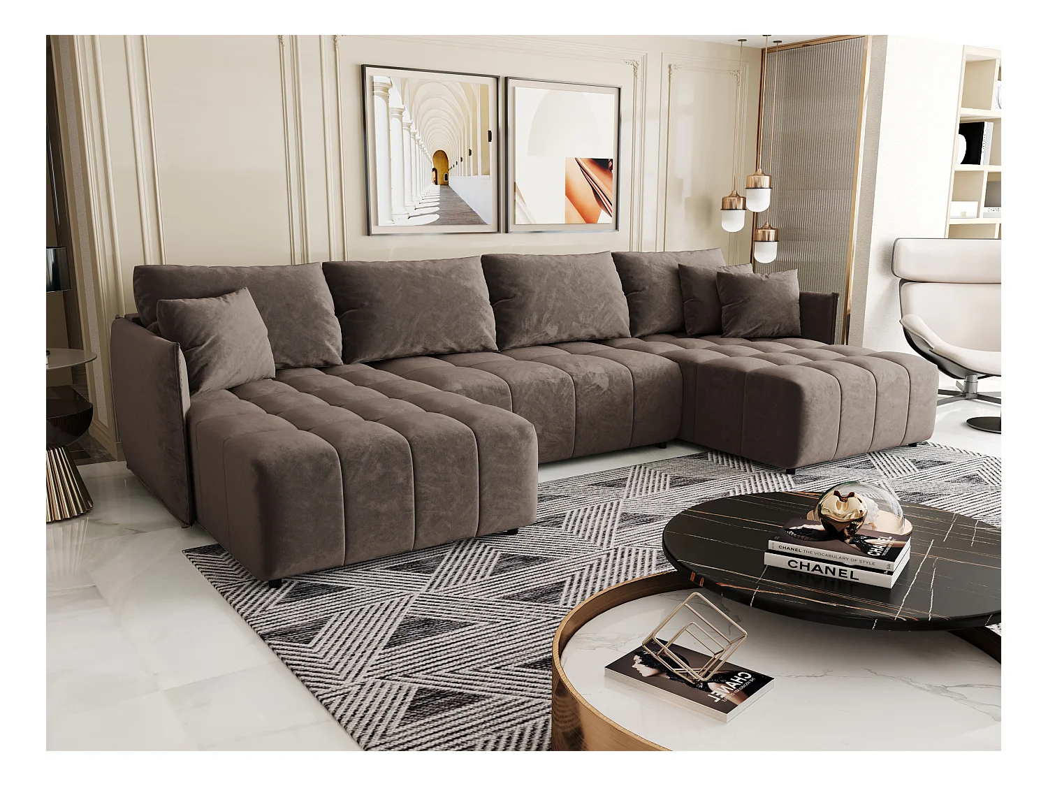 Ecksofa mit Schlaffunktion ONIL U Monolith 15