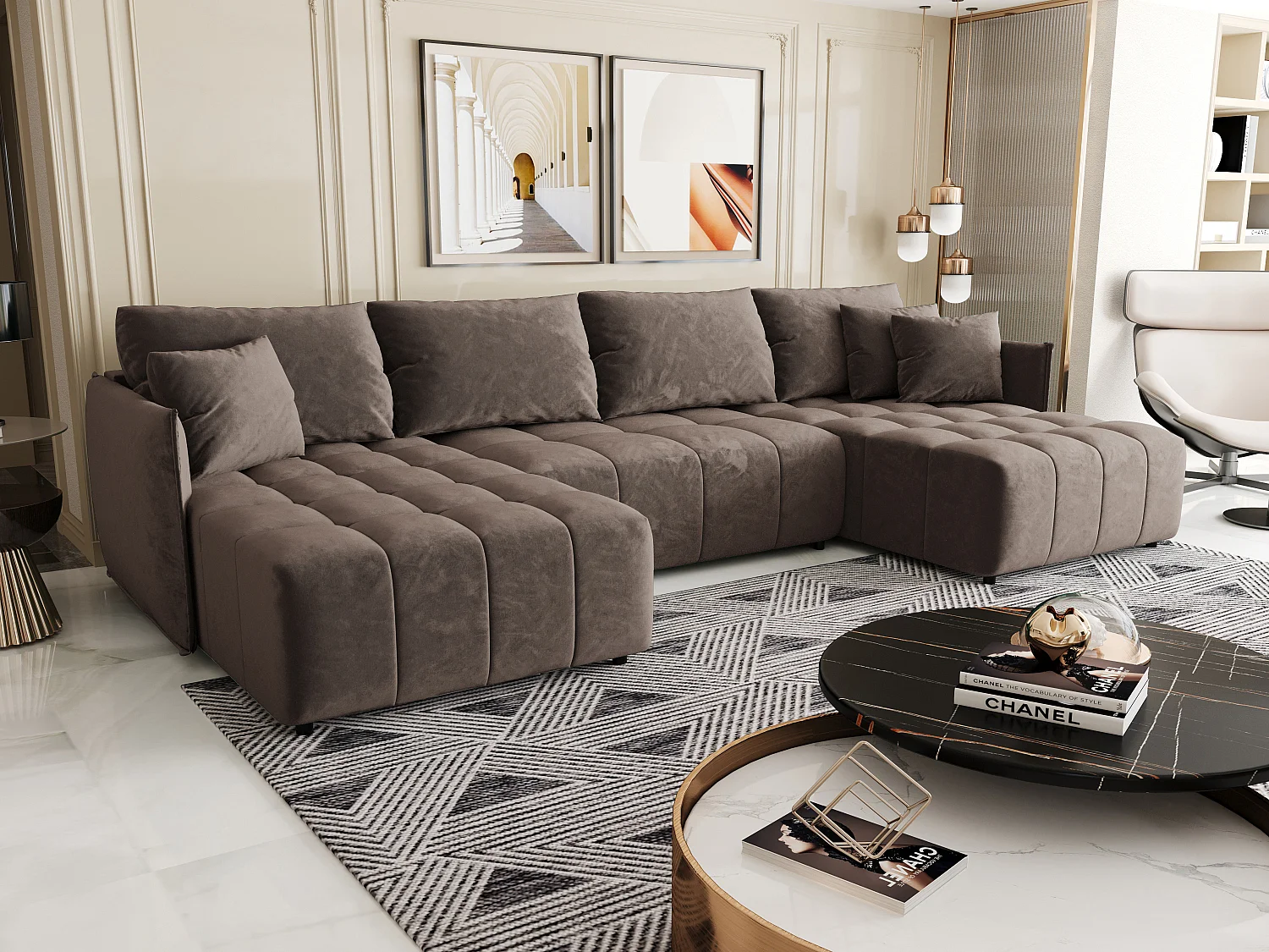 Ecksofa mit Schlaffunktion ONIL U Monolith 15