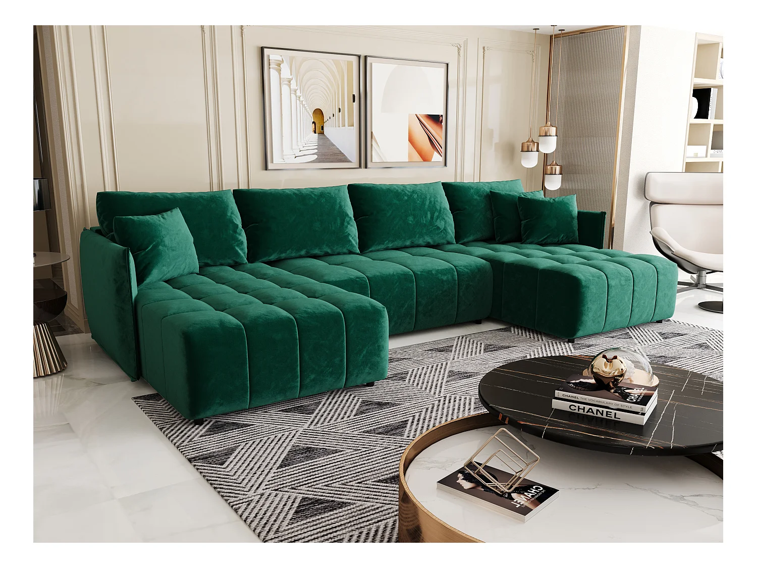 Ecksofa mit Schlaffunktion ONIL U Monolith 37
