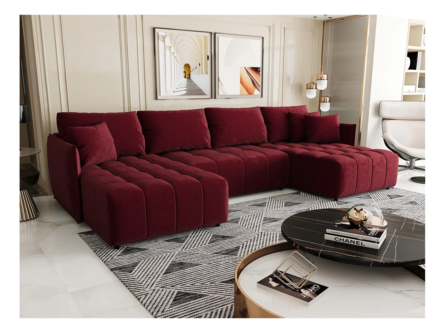 Ecksofa mit Schlaffunktion ONIL U Monolith 59