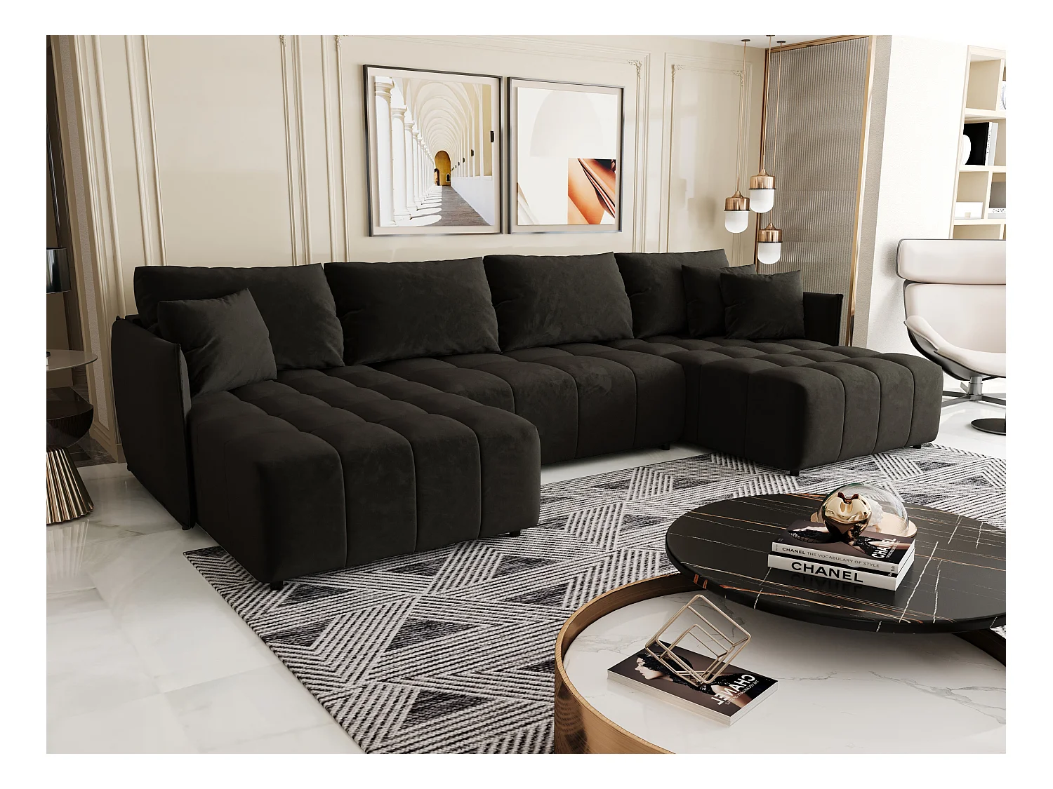 Ecksofa mit Schlaffunktion ONIL U Monolith 95