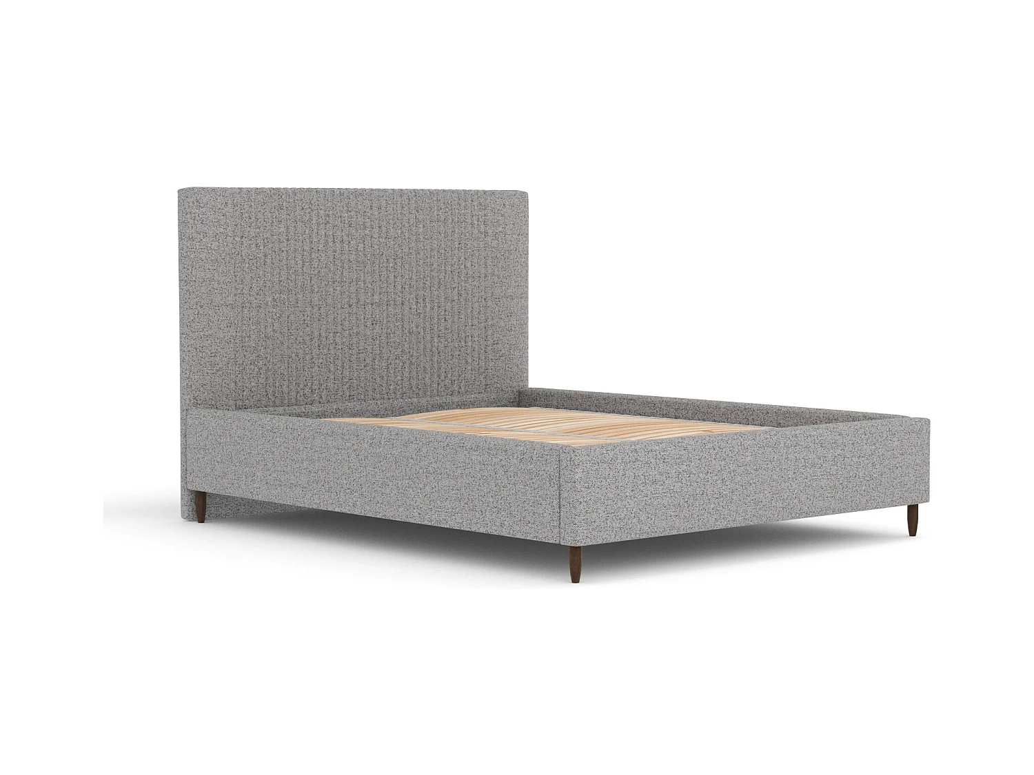 Polsterbett Etero - 120 x 200 cm - Webstoff - grau