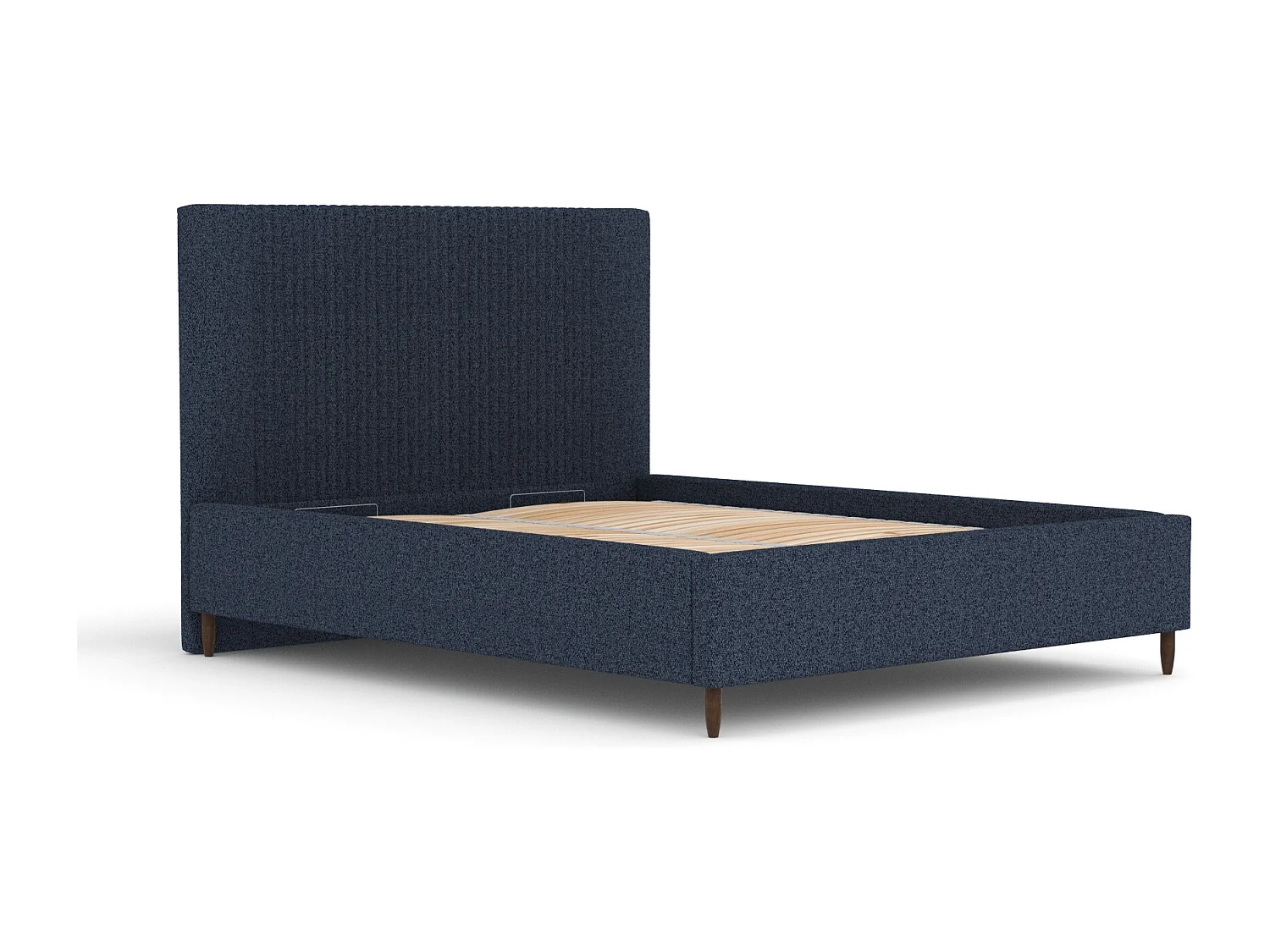 Polsterbett Etero - 200 x 200 cm - Webstoff - marineblau