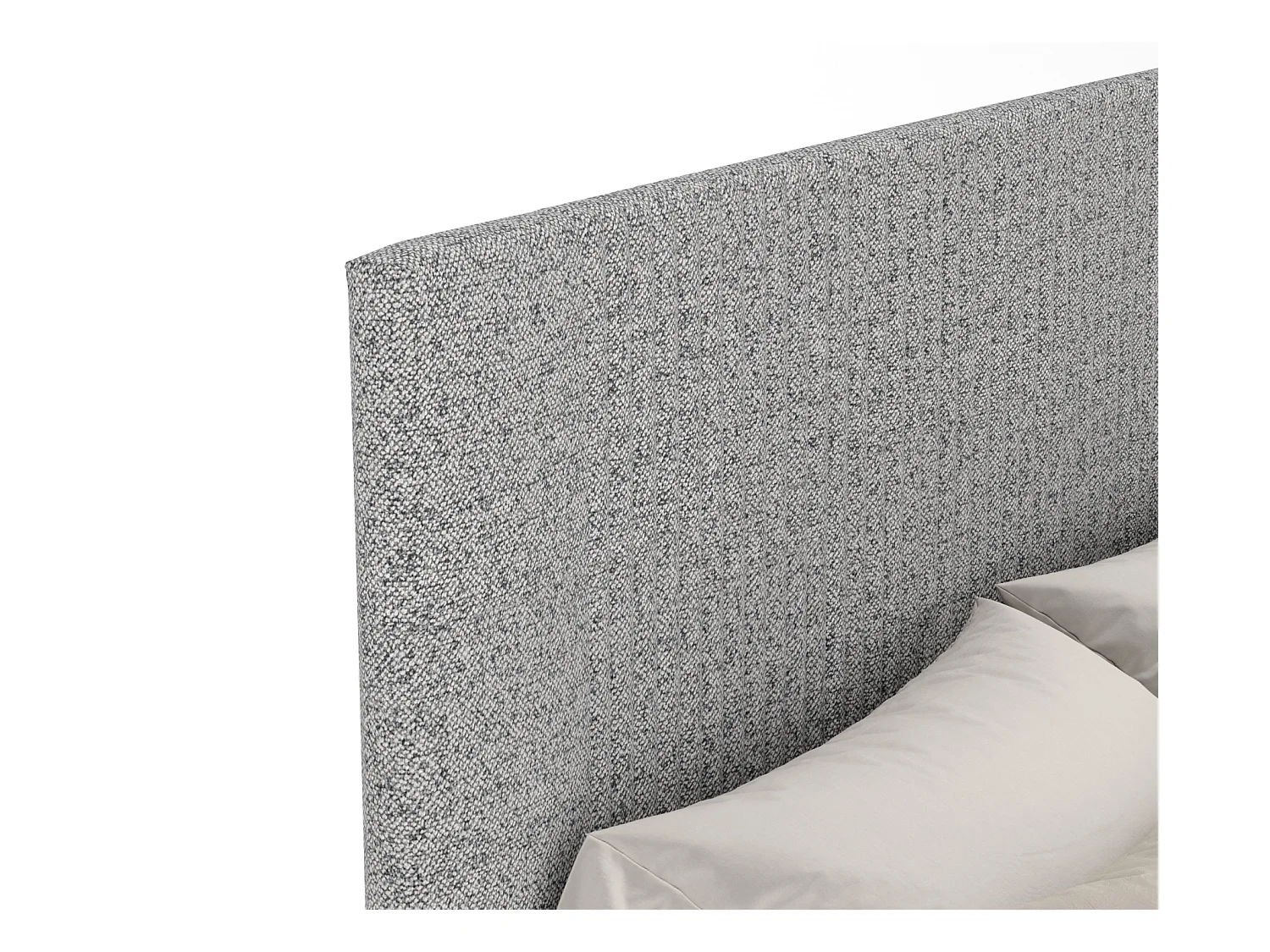 Polsterbett Etero - 160 x 200 cm - Webstoff - grau