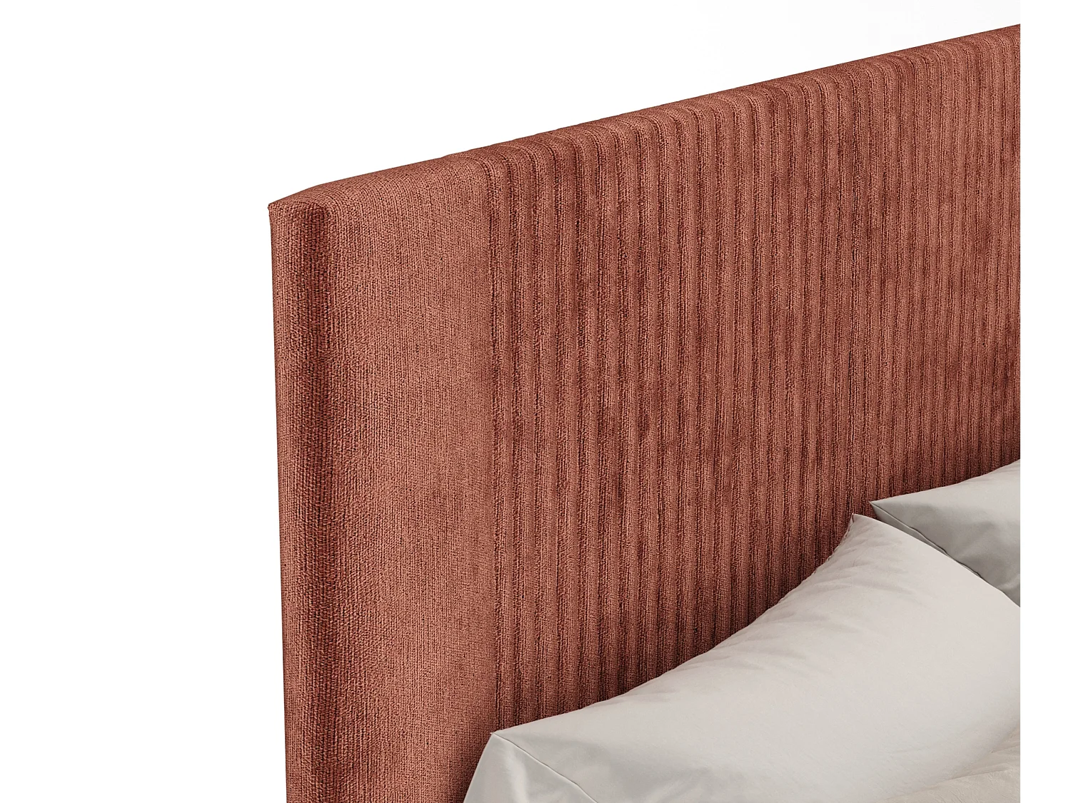 Polsterbett Etero - 120 x 200 cm - Chenille-Stoff - kupferfarbe