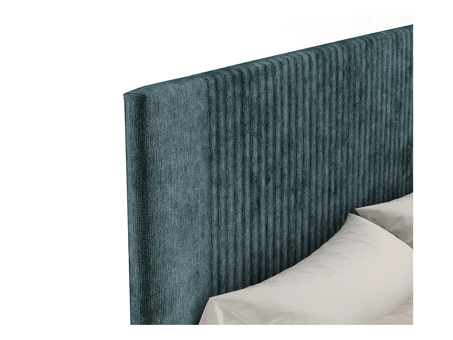 Polsterbett Etero - 120 x 200 cm - Chenille-Stoff - blaugrüne