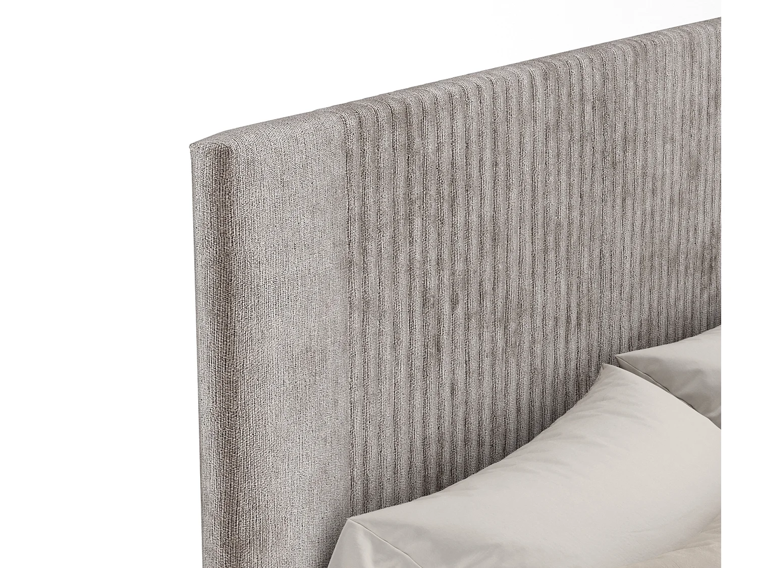 Polsterbett Etero - 120 x 200 cm - Chenille-Stoff - beige