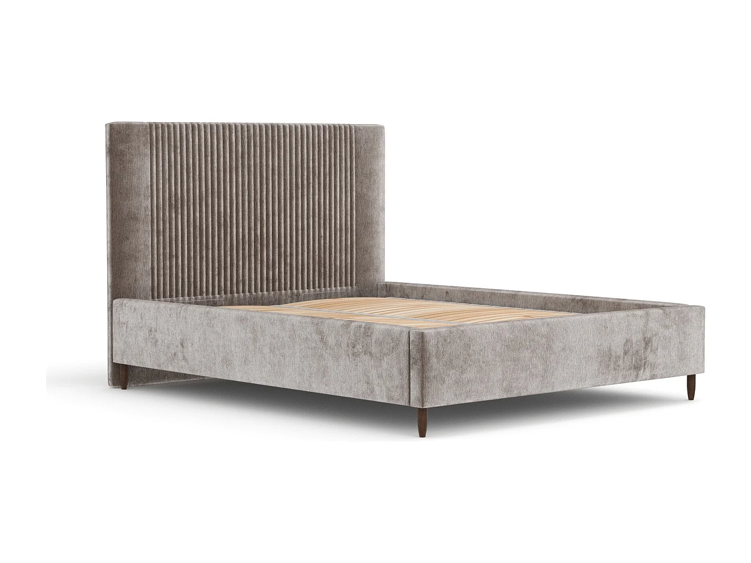 Polsterbett Etero - 180 x 200 cm - Chenille-Stoff - beige