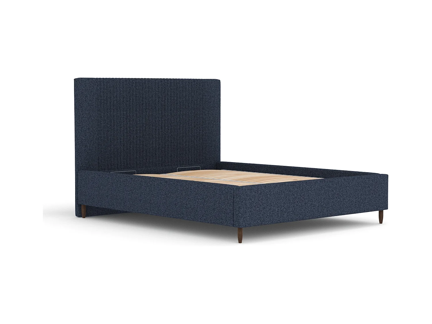 Polsterbett Etero - 160 x 200 cm - Webstoff - marineblau