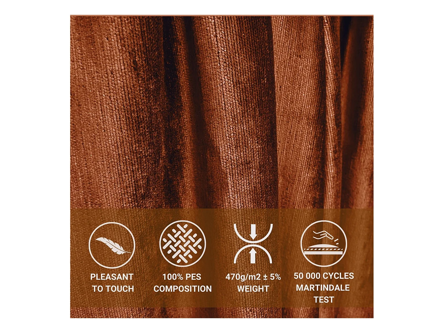 Lit coffre Etero - 180 x 200 cm - chenille - couleur cuivre