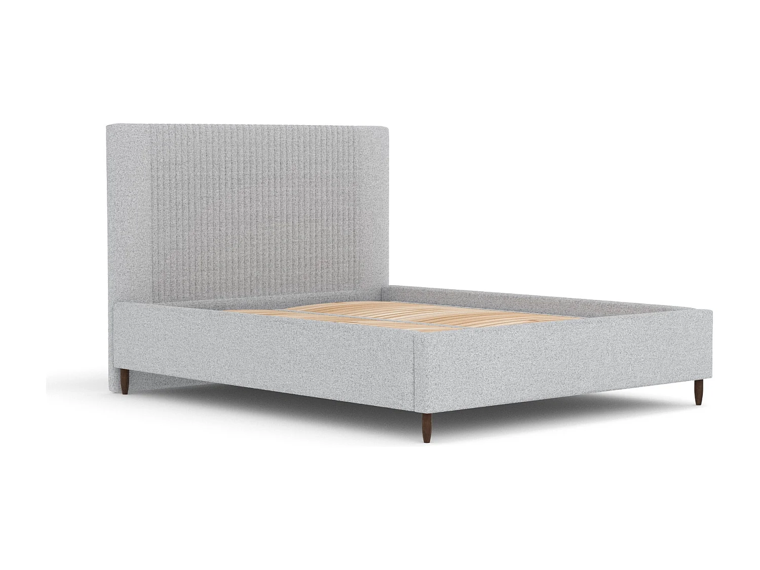 Polsterbett Etero - 180 x 200 cm - Webstoff - hellgrau
