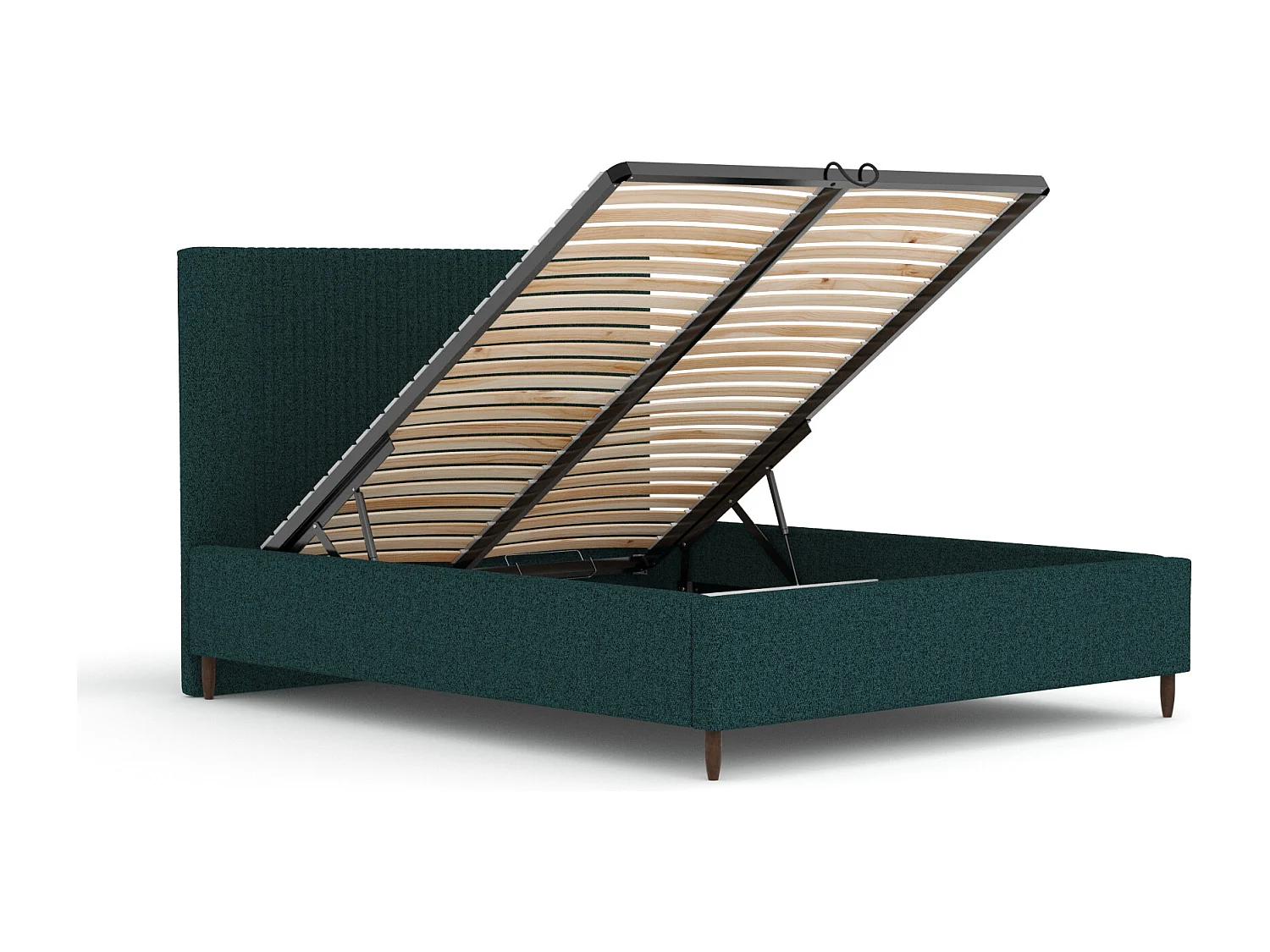 Polsterbett Etero - 200 x 200 cm - Webstoff - grün