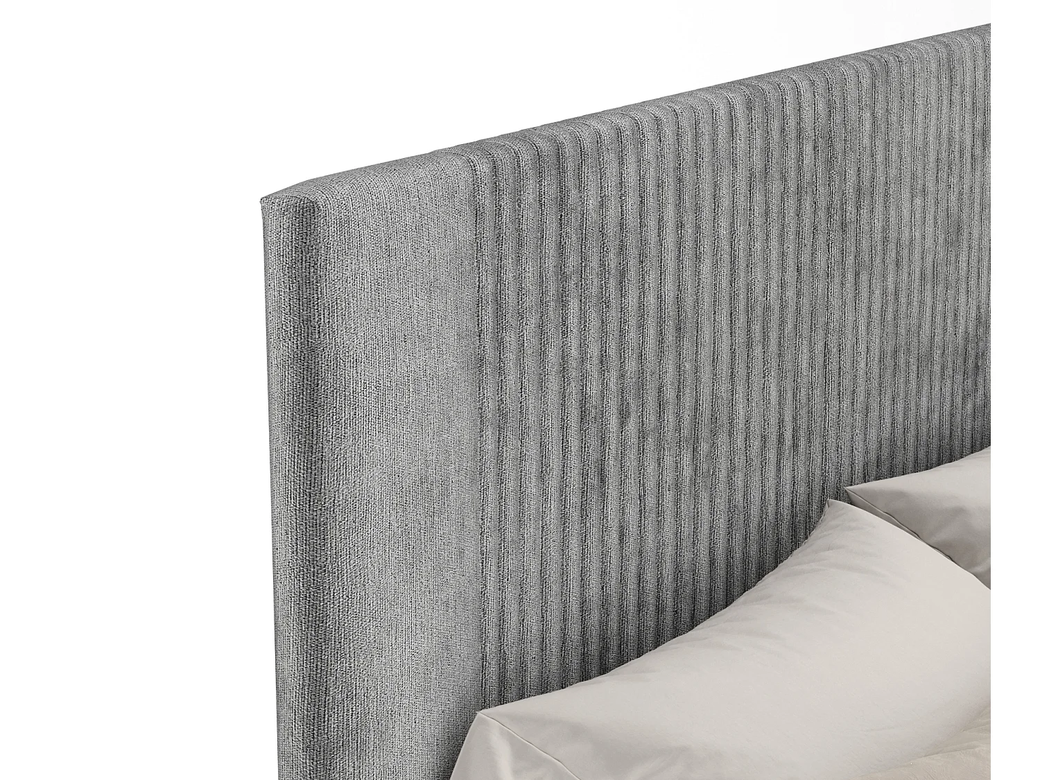 Polsterbett Etero - 200 x 200 cm - Chenille-Stoff - grau