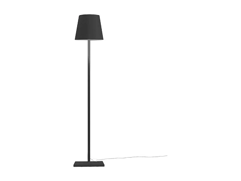 Candeeiro de pé Poldina Candeeiro de pé Cinzento Escuro com Ficha 230V 28x150cm – Design Moderno em Alumínio