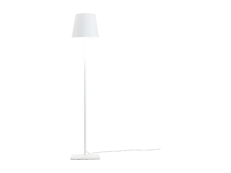 Zafferano -  Poldina Weiße Stehleuchte 230V mit dimmbarem Stehleuchte 28x150cm – Modernes Design aus Aluminium