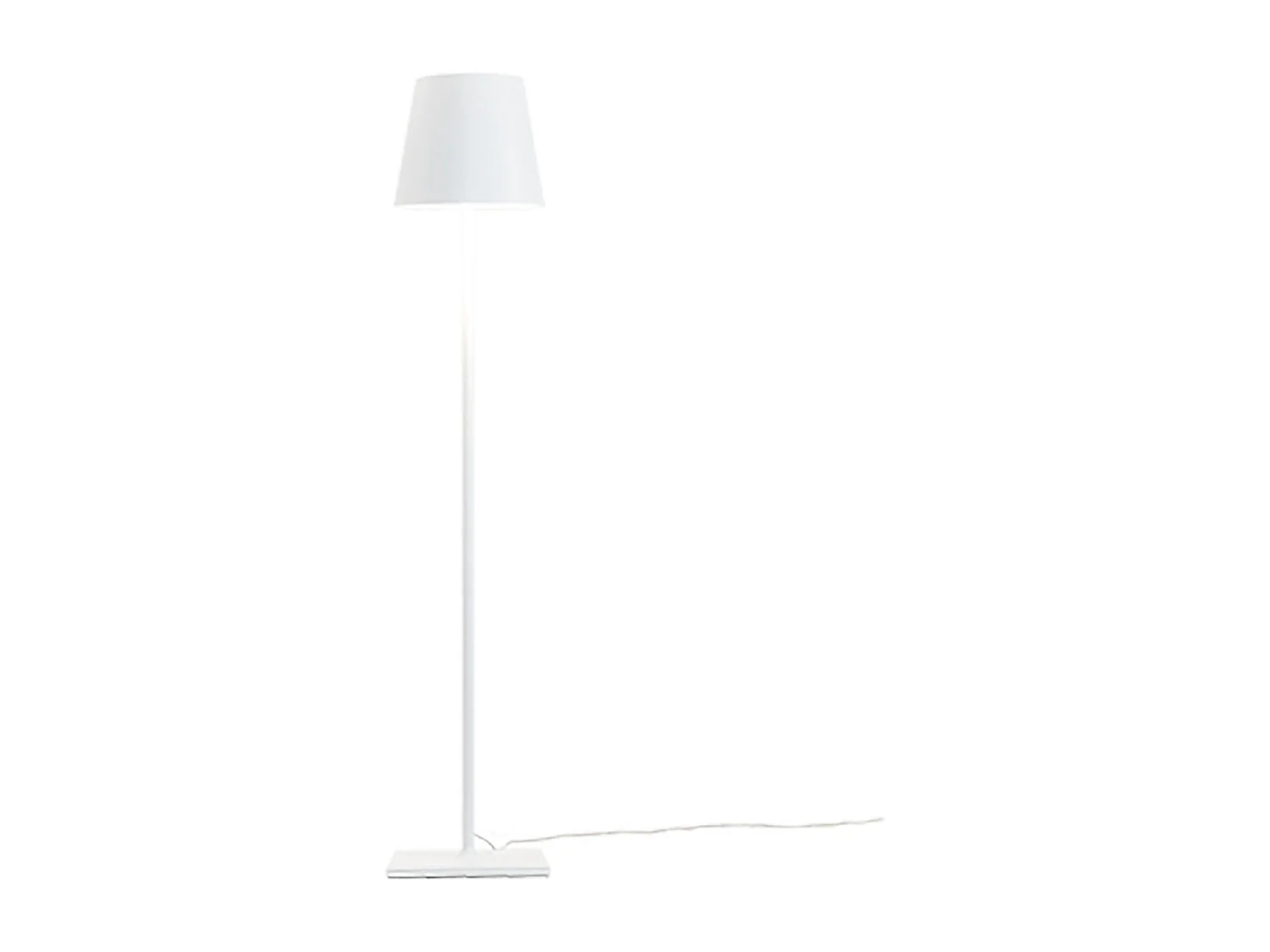 Lampadaire Poldina Blanc 230V avec prise Lampadaire 28x150cm Design Moderne en Aluminium