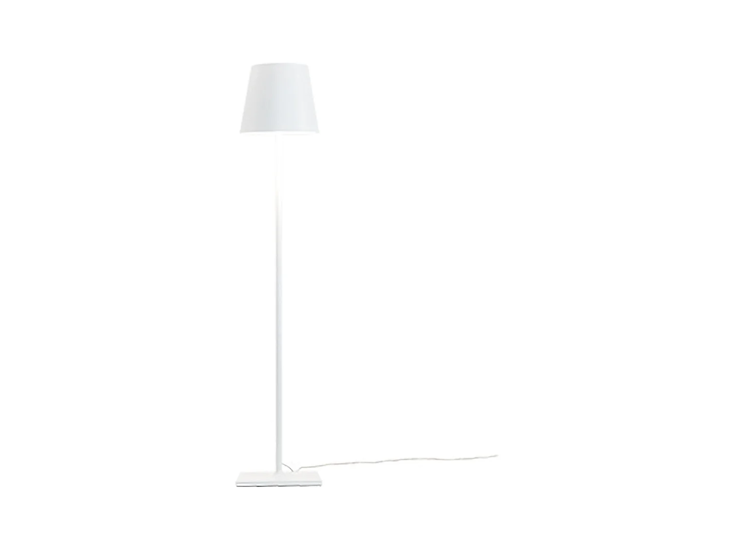 Poldina Biała Lampa Podłogowa 230V Lampa Podłogowa z Wtyczką 28x150cm - Nowoczesny Design w Aluminium
