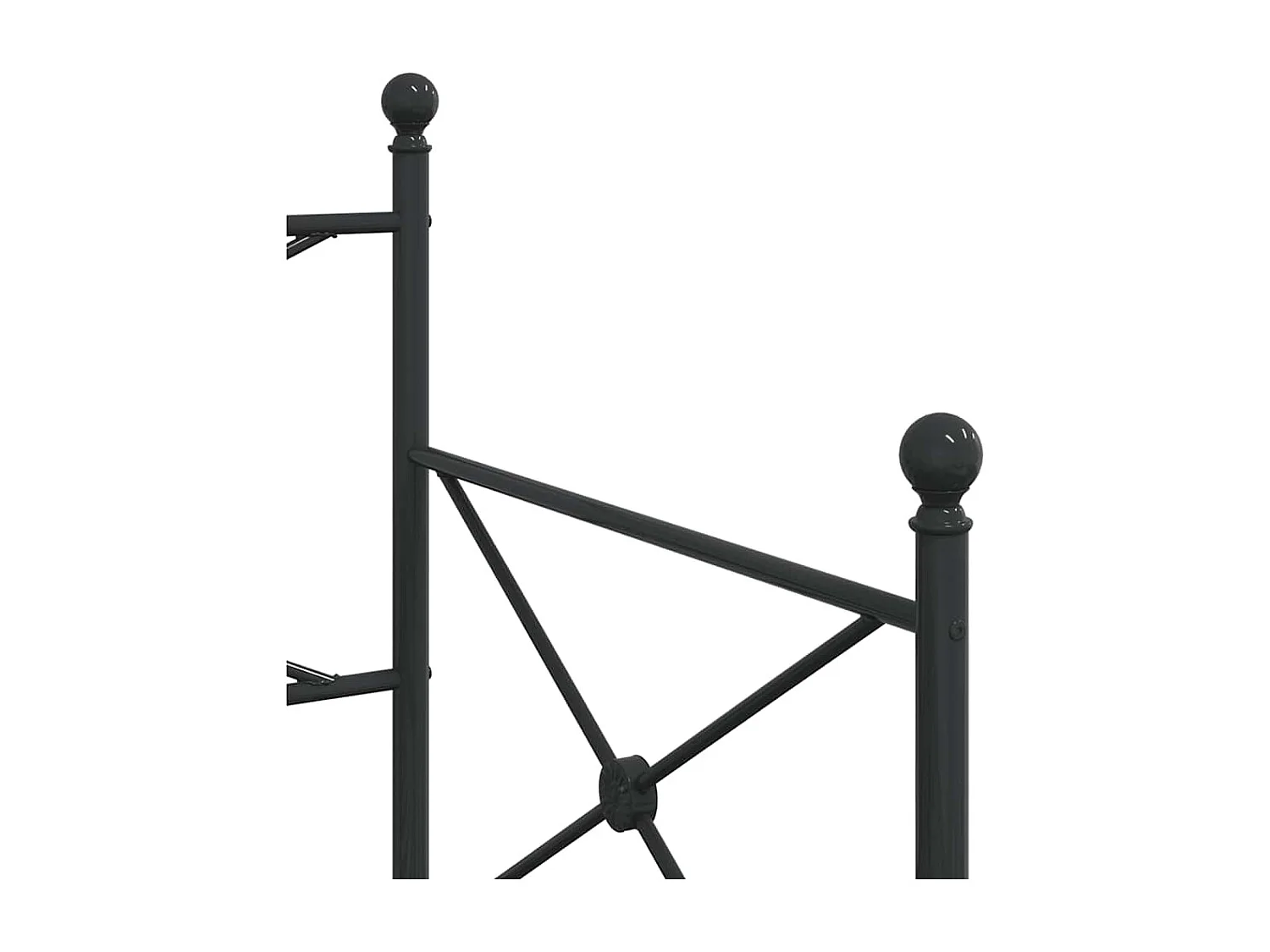 Lit de jour avec gigogne sans matelas noir 75x190 cm