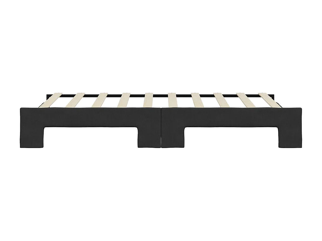 Slaapbank met onderschuifbed 90x190 cm stof zwart