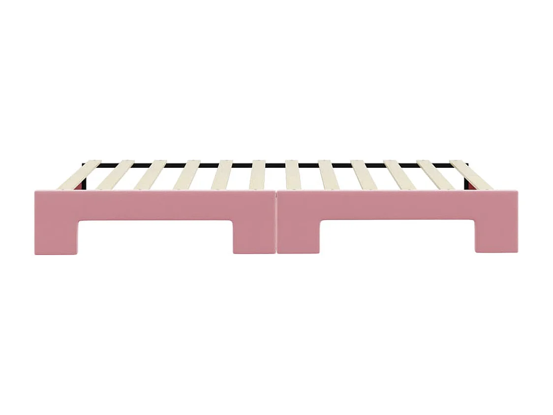 Sofá cama nido terciopelo rosa 100x200 cm