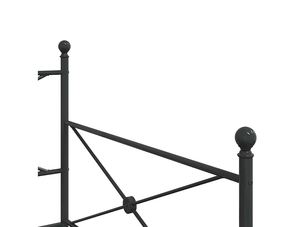 Slaapbank onderschuifbed zonder matras 107x203 cm staal zwart