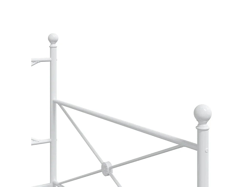 Lit de jour avec lit gigogne sans matelas blanc 107x203cm acier