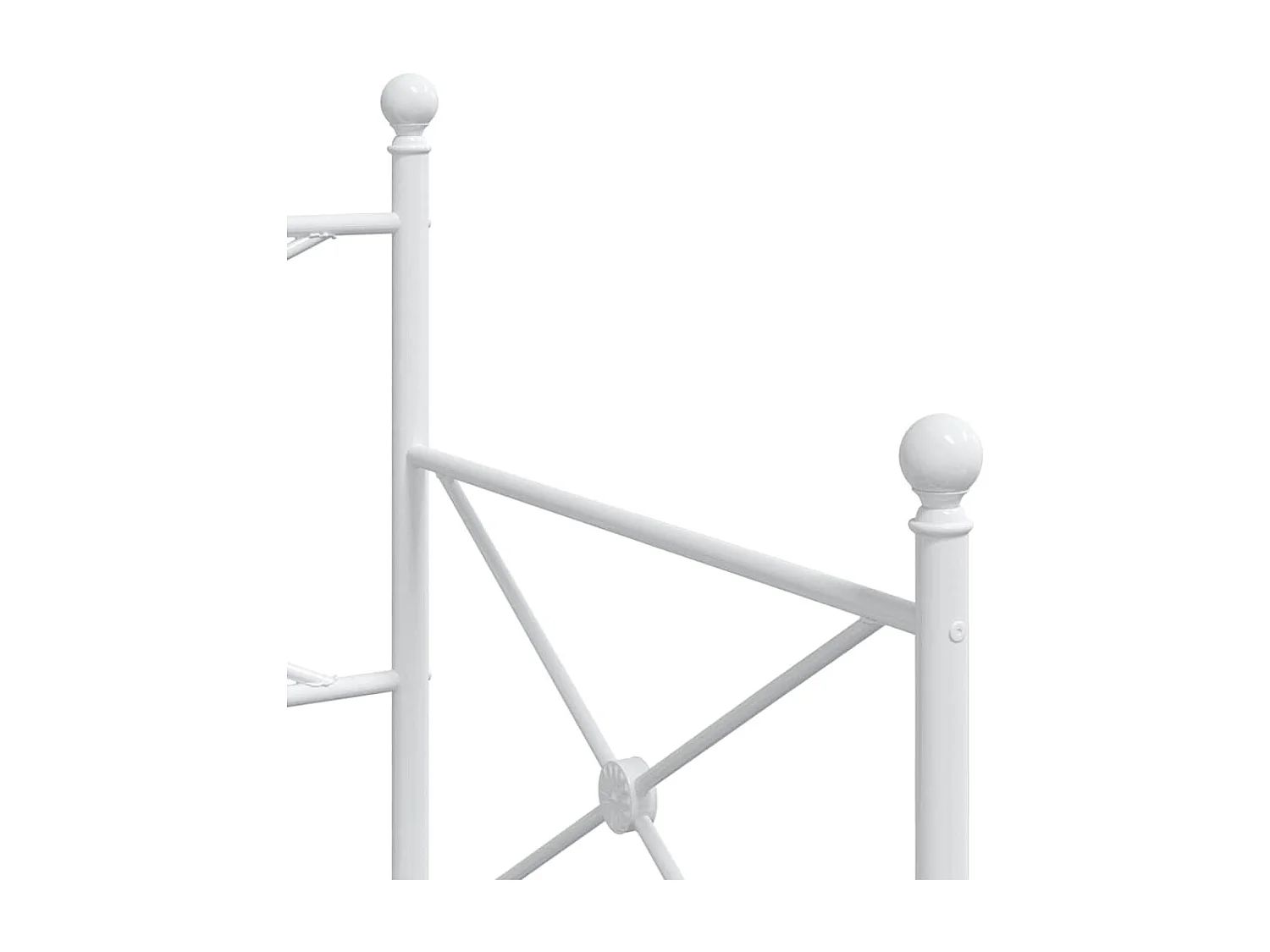 Lit de jour avec lit gigogne sans matelas blanc 90x190 cm acier