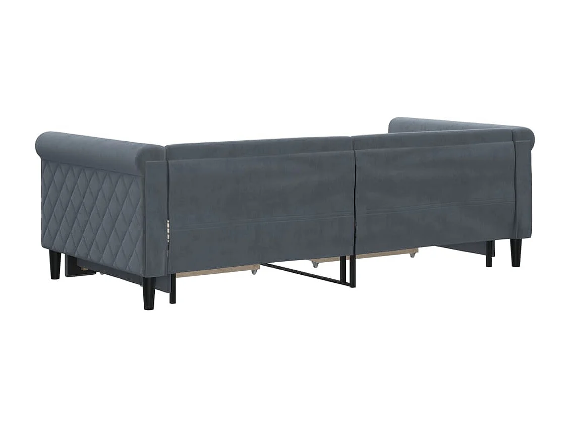 Lit de jour avec gigogne et tiroirs sans matelas 90x190 cm