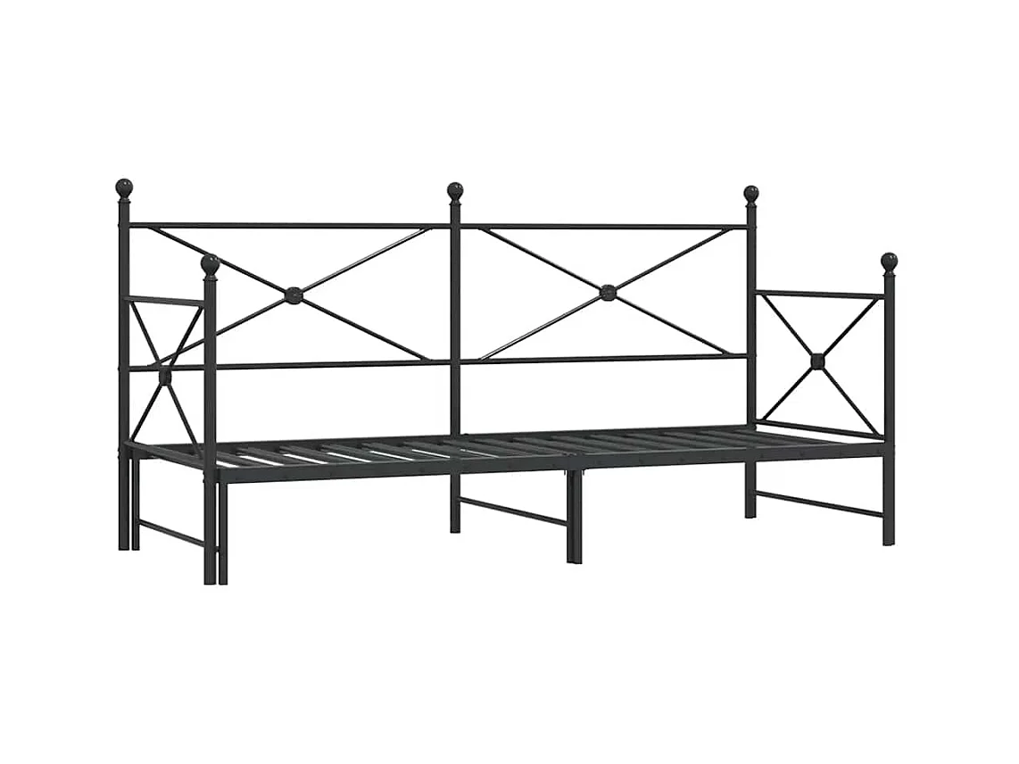 Lit de jour avec gigogne sans matelas 80x200 cm acier