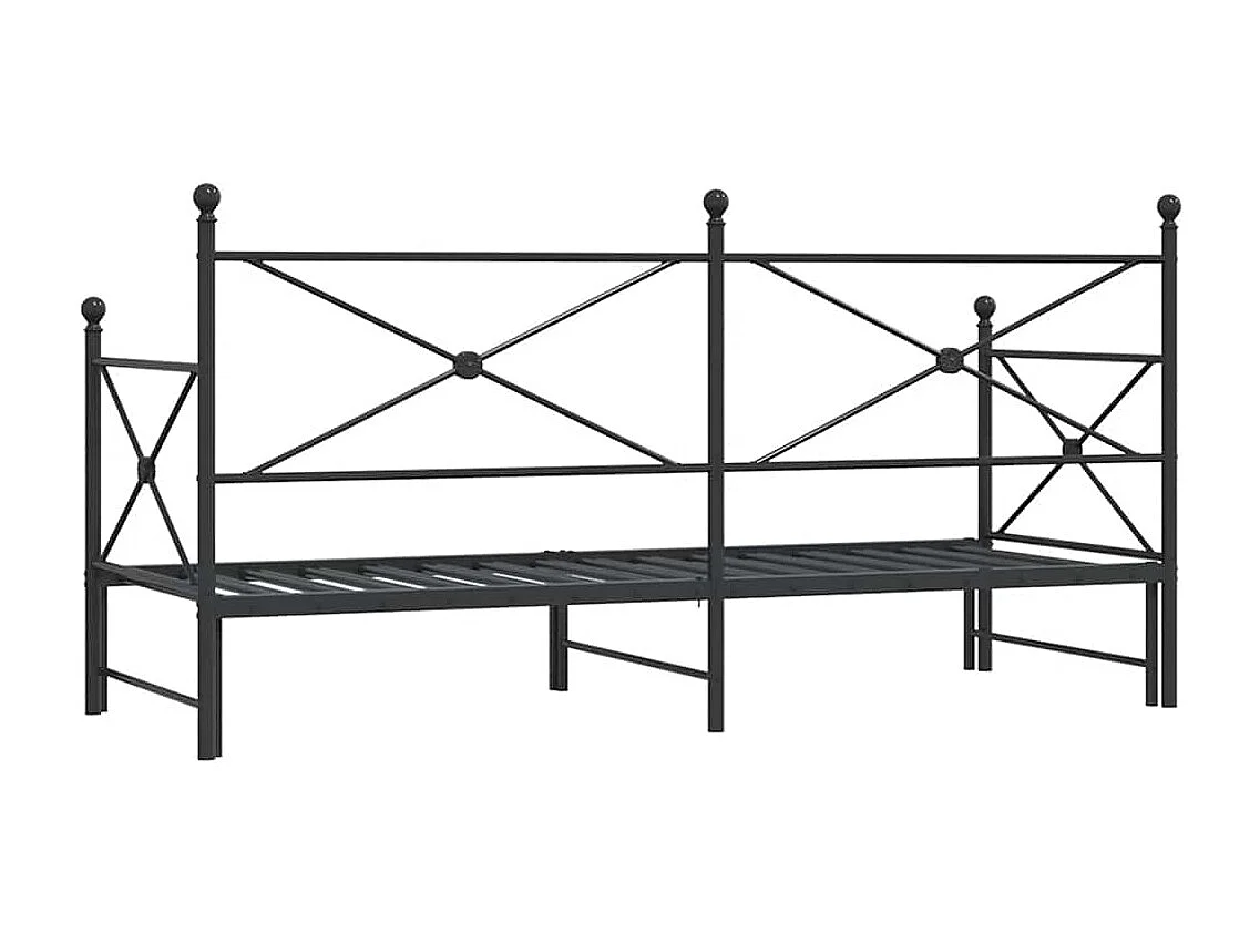 Lit de jour avec gigogne sans matelas 80x200 cm acier