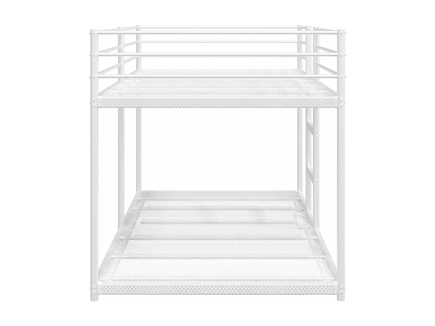 Lit superposé sans matelas blanc 100x190 cm acier