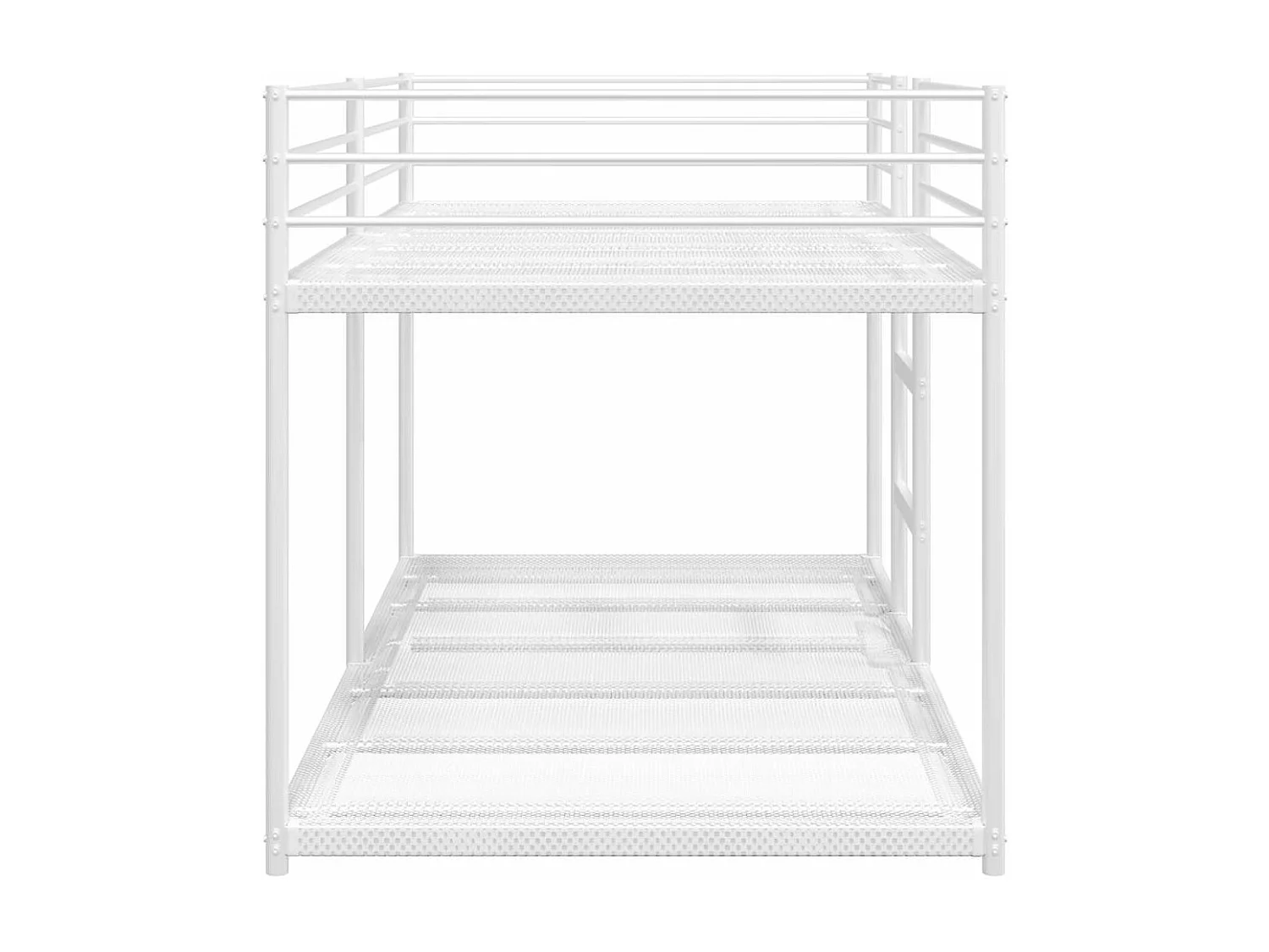 Lit superposé sans matelas blanc 90x200 cm acier