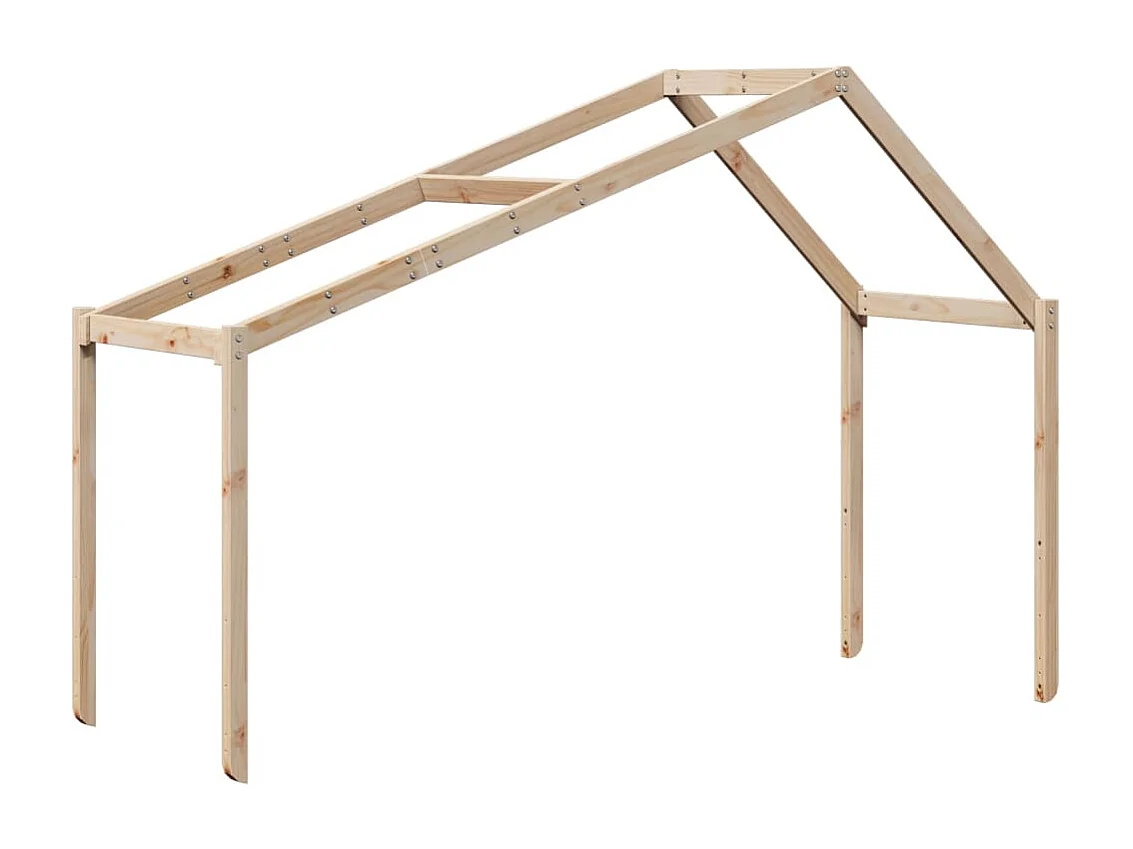 Lit superposé avec toit 90x190 cm bois massif de pin